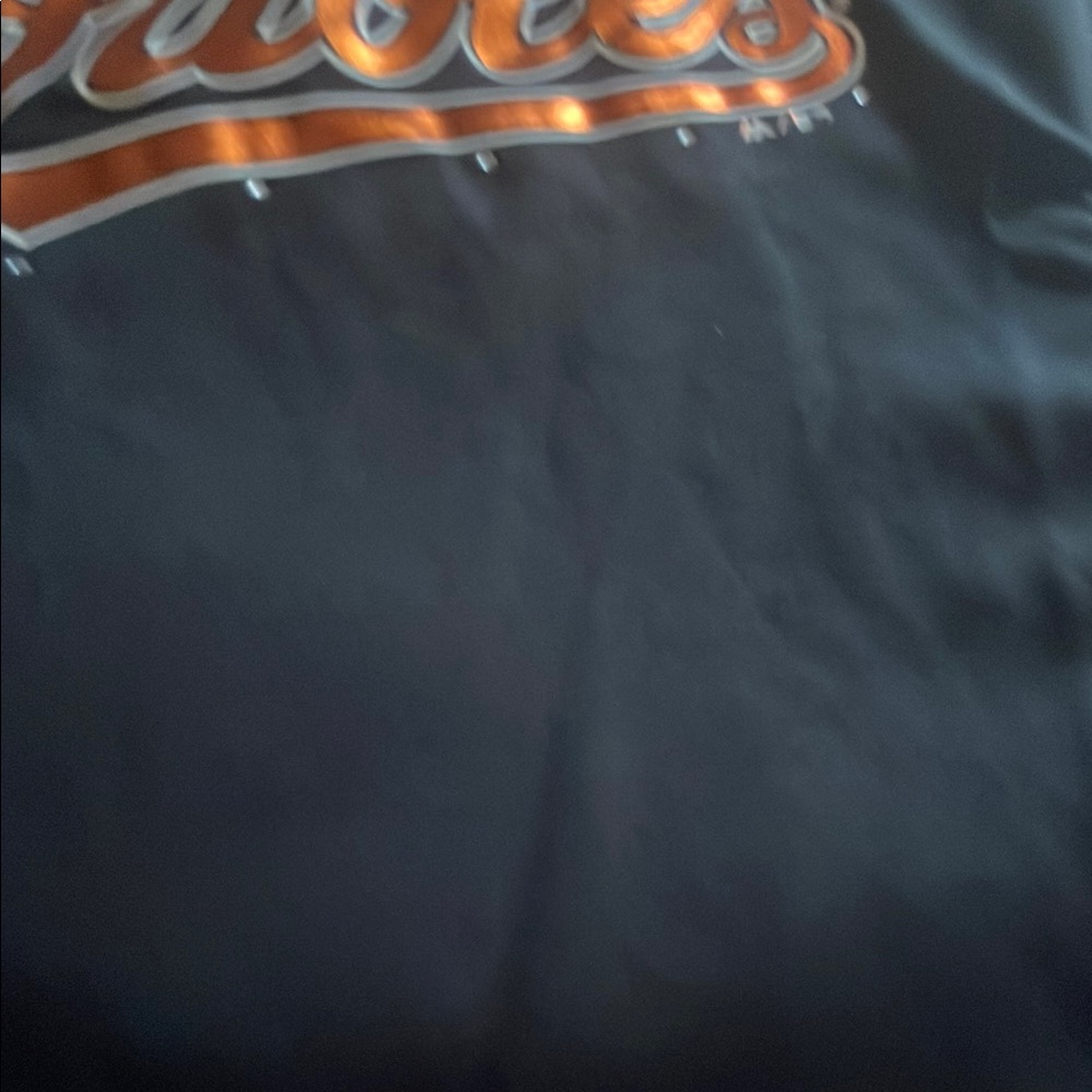 Majestic Black and Orange Orioles V-Neck Shirt
